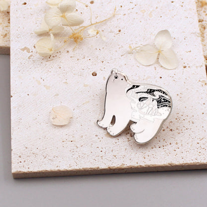 Polar Bear Enamel Keyring+ Pin set