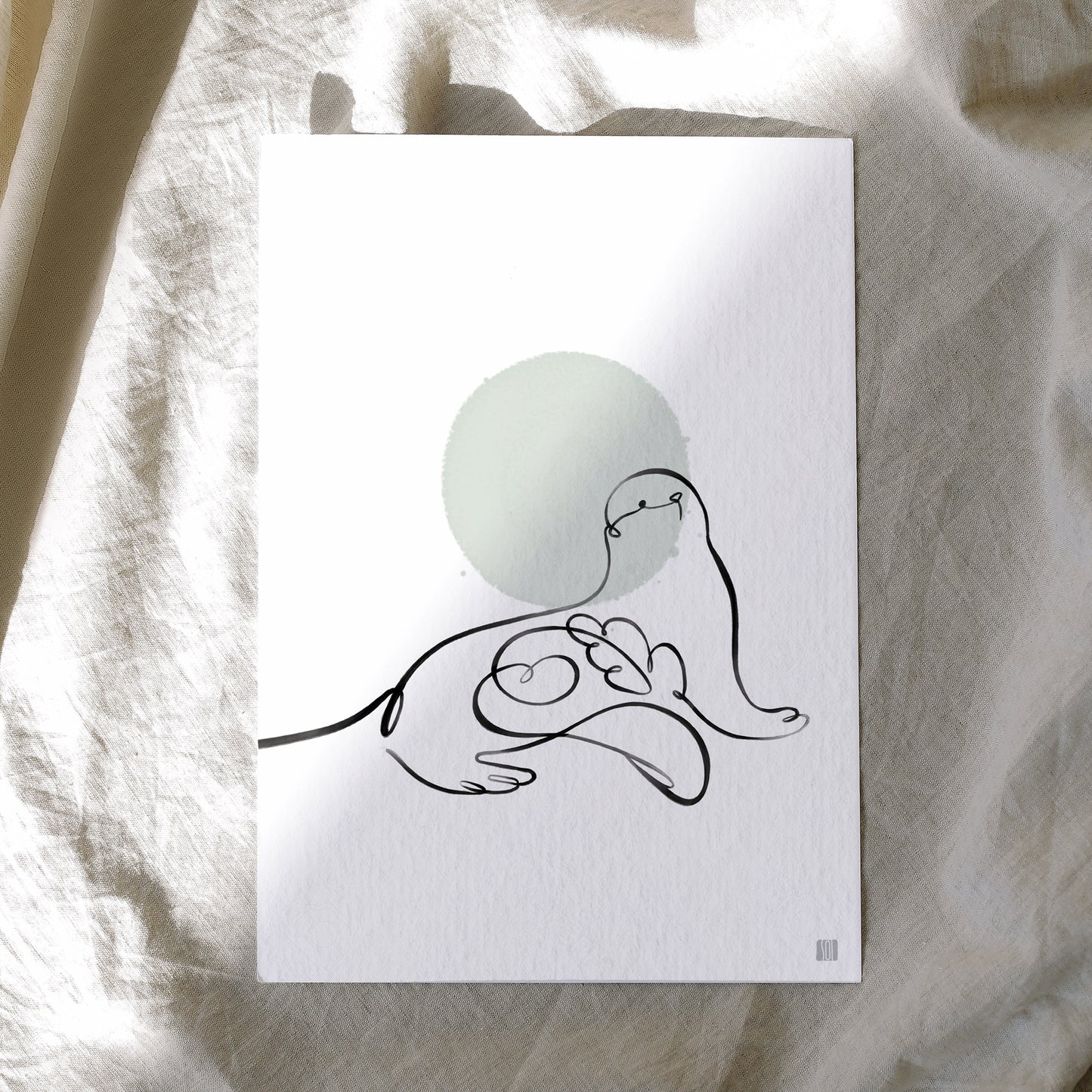 Sea Lion enamel pin + Postcard Set